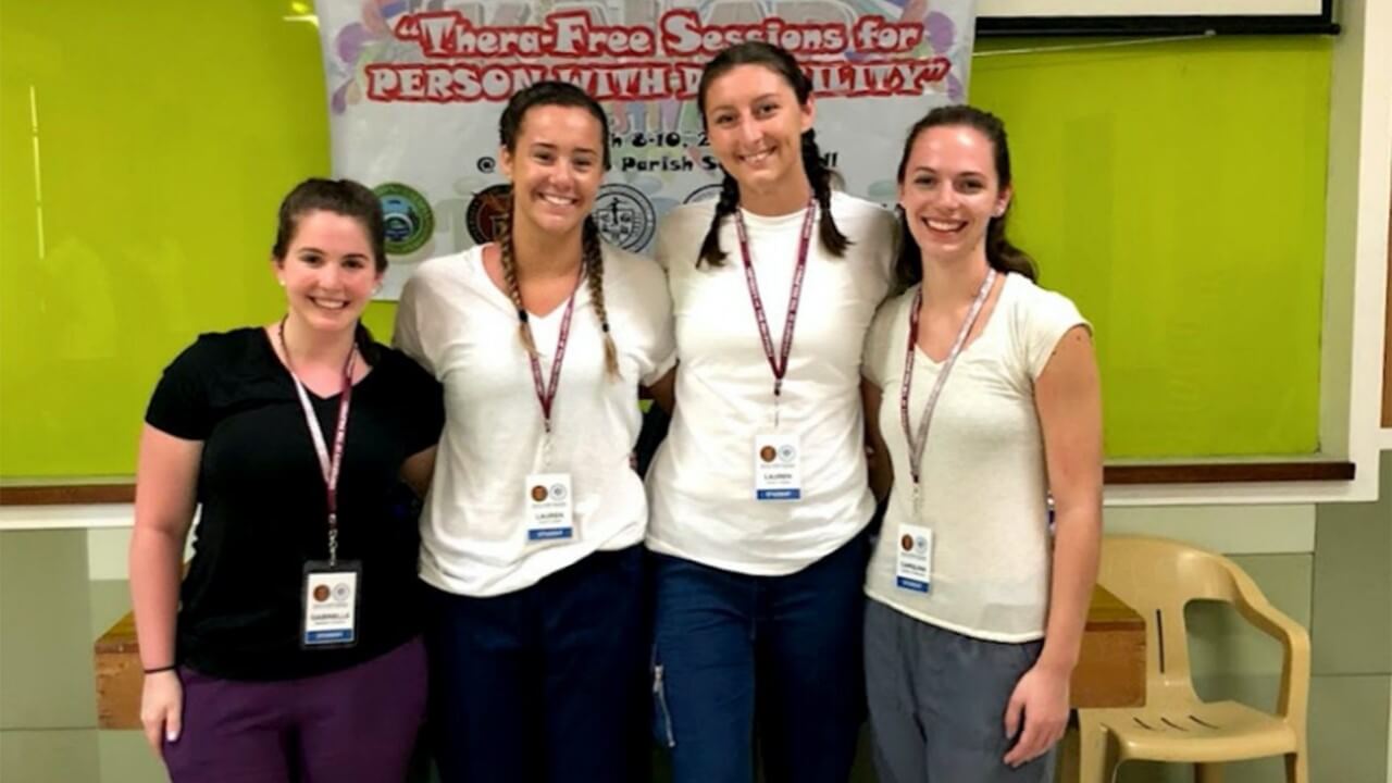 Students provide occupational therapy services in the Philippines