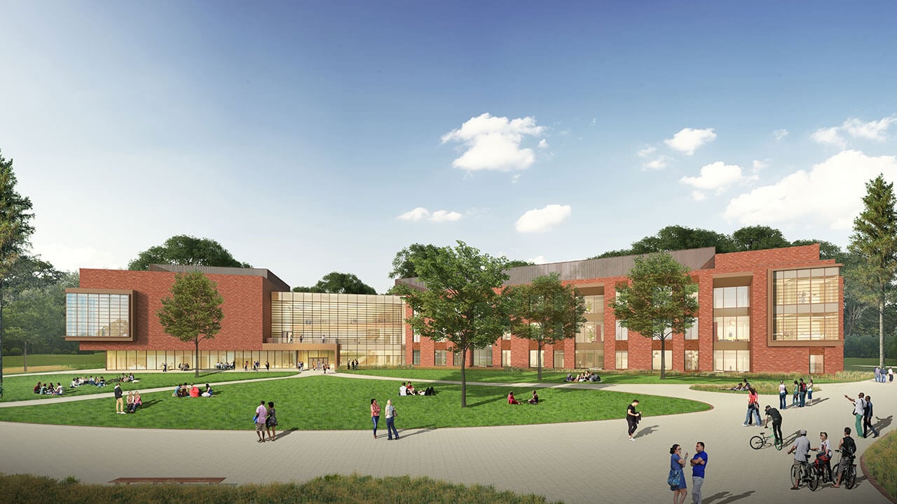 A rendering of The SITE academic building at South Quad