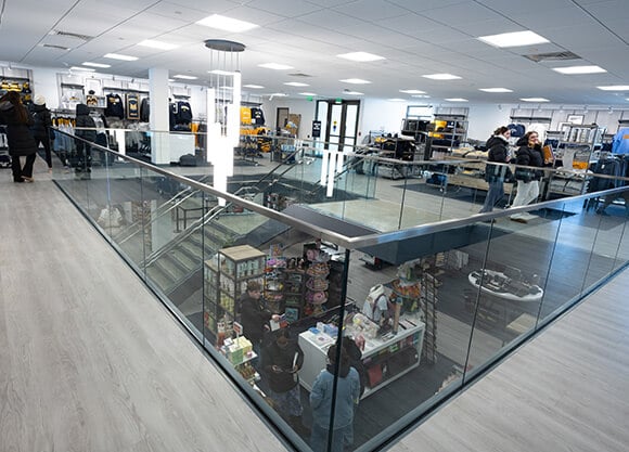 Students walk inside the Quinnipiac Bookstore