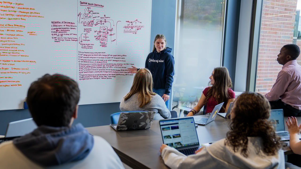 Student sharing insights with fellow classmates