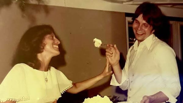 Billy and Debbie Zimmer at their wedding