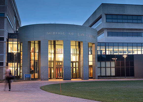 Exterior of the School of Law building