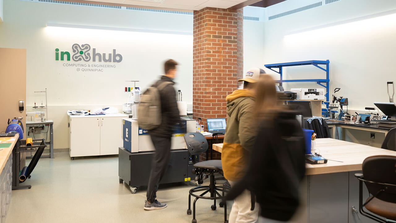 Students at QU have the resources to conceive an idea, develop it and build prototypes by using the Innovation Hub.