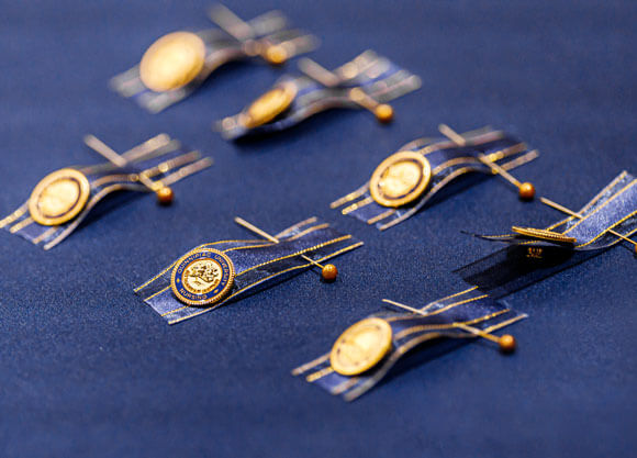 School of Nursing pins on display for traditional pinning ceremony