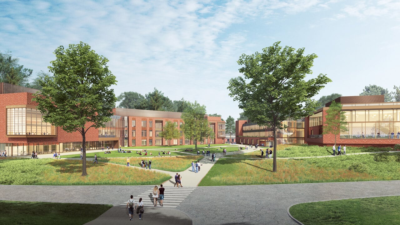 Rendering of the new buildings for the South Quad on the Mount Carmel Campus