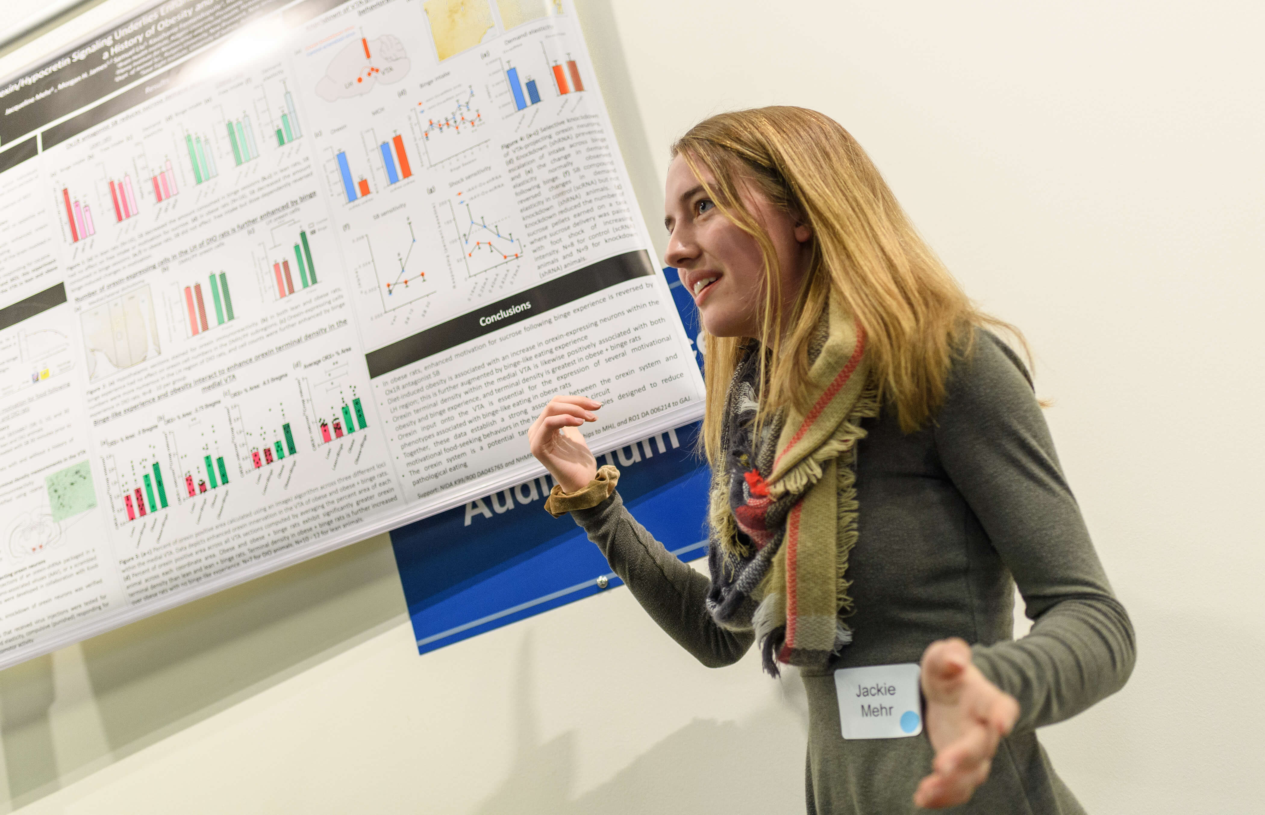 Students give presentations during various workshops at the Quinnipiac University School of Medicine Neuron Conference.
