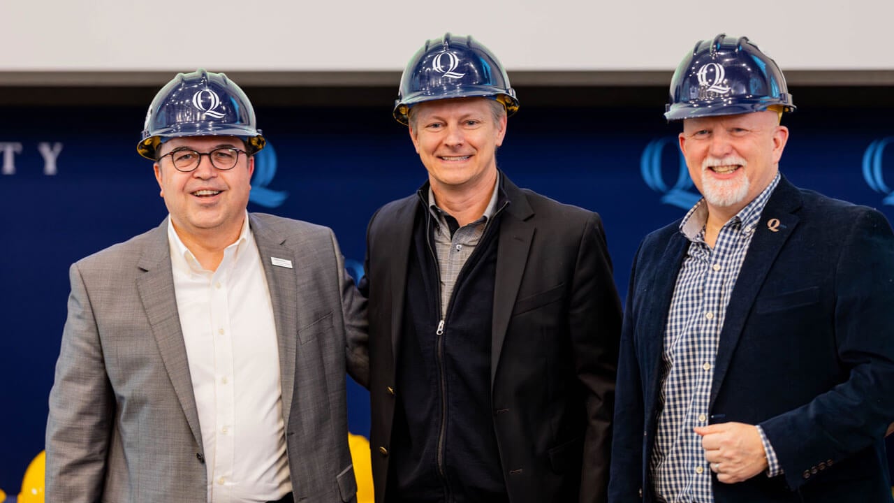 Engineering professors pose for a photo