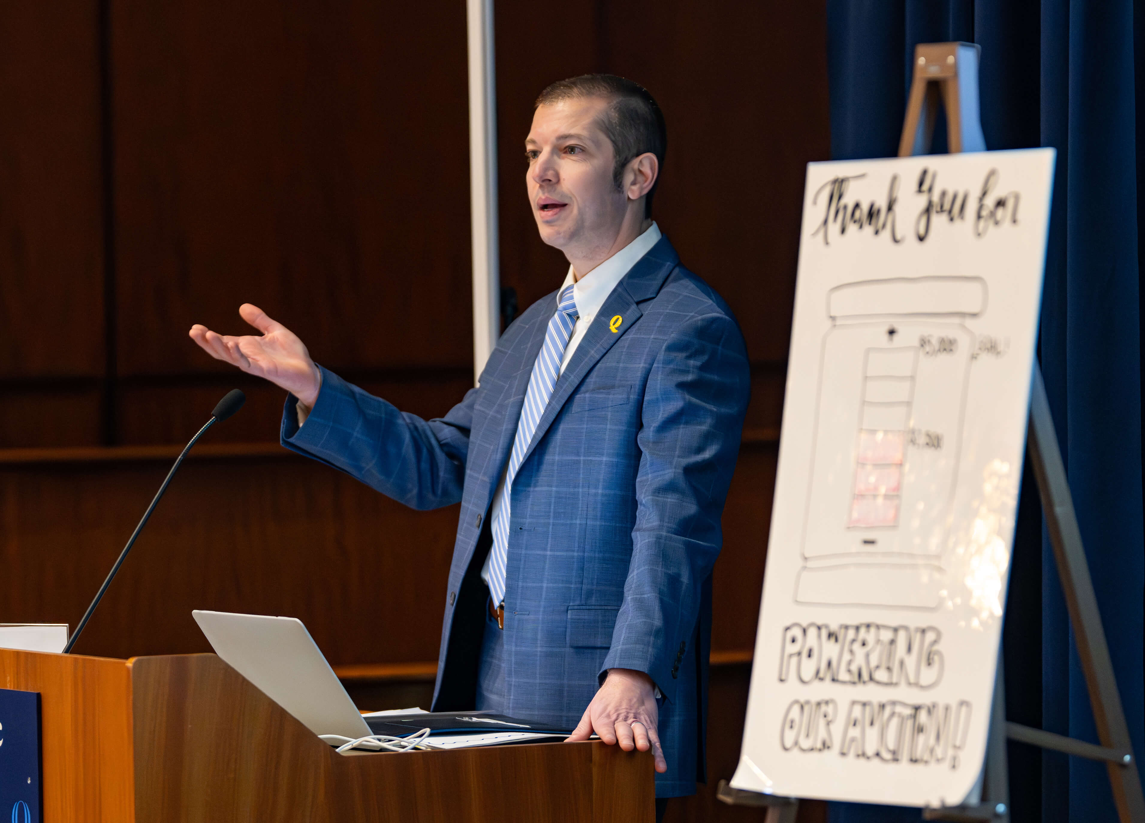 Speaker at the PILP Auction