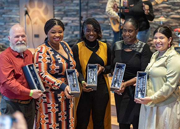 Photo of recipients of the MLK dream award