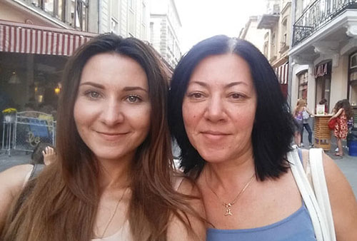 Natalya Franchi with her mother.