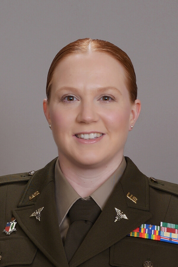 Elana Taute in her military uniform