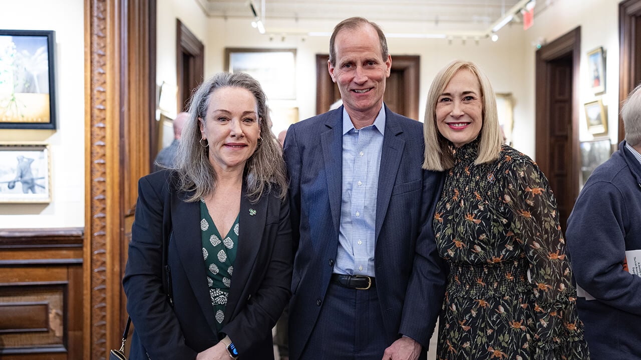 Group of community members gathered in the Ireland Great Hunger Museum