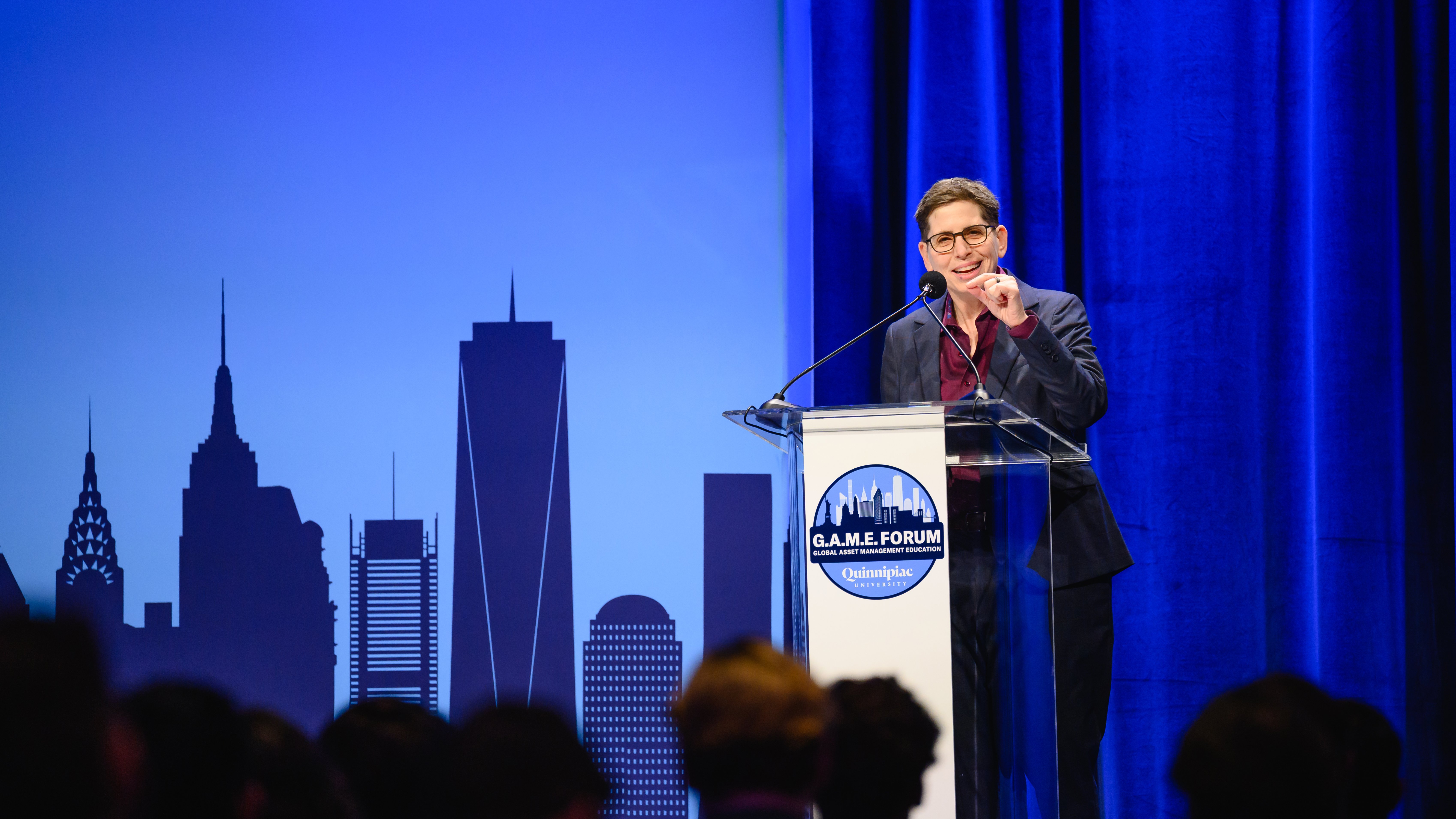 Provost Debra J. Liebowitz at 15th annual Global Asset Management Education Forum in New York