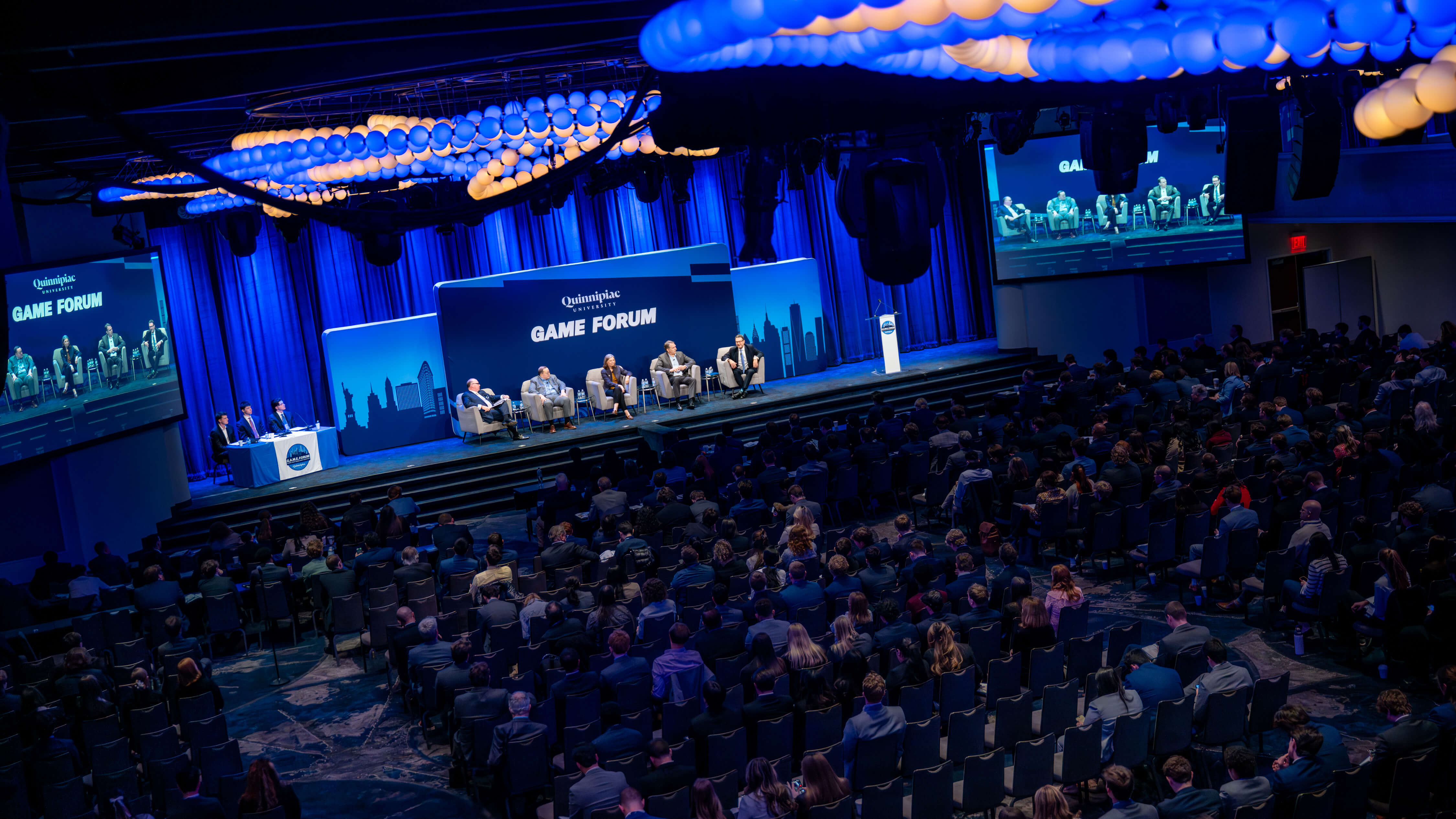Wide shot of audience and speakers of the 15th annual Global Asset Management Education Forum in New York