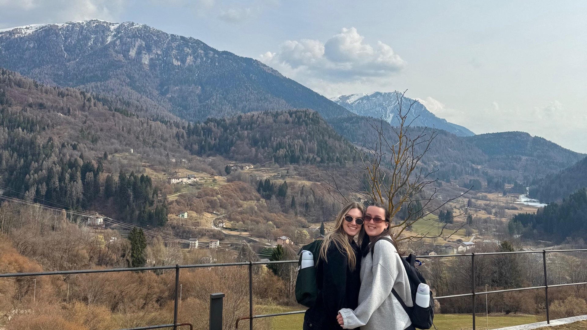 Two nursing students smile on Trentino trip