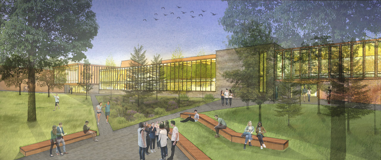 Rendering of the future state of the wellness center