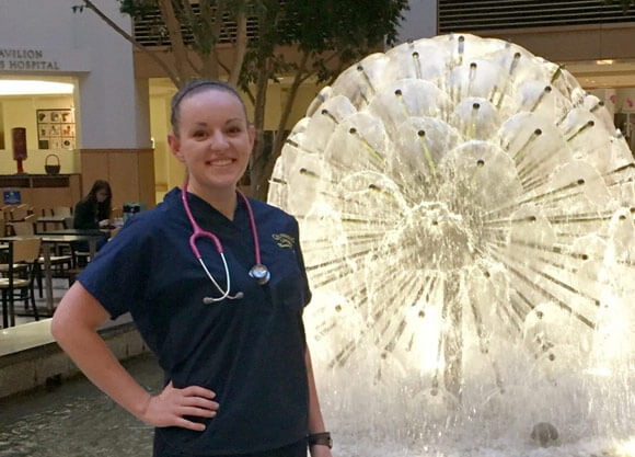 Ashley Darnsteadt '18 used the skills she developed in the classroom and at her clinicals to deliver a healthy baby girl