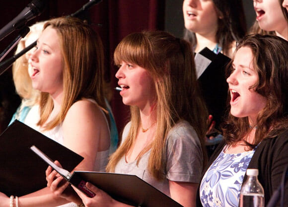 Student singers performing
