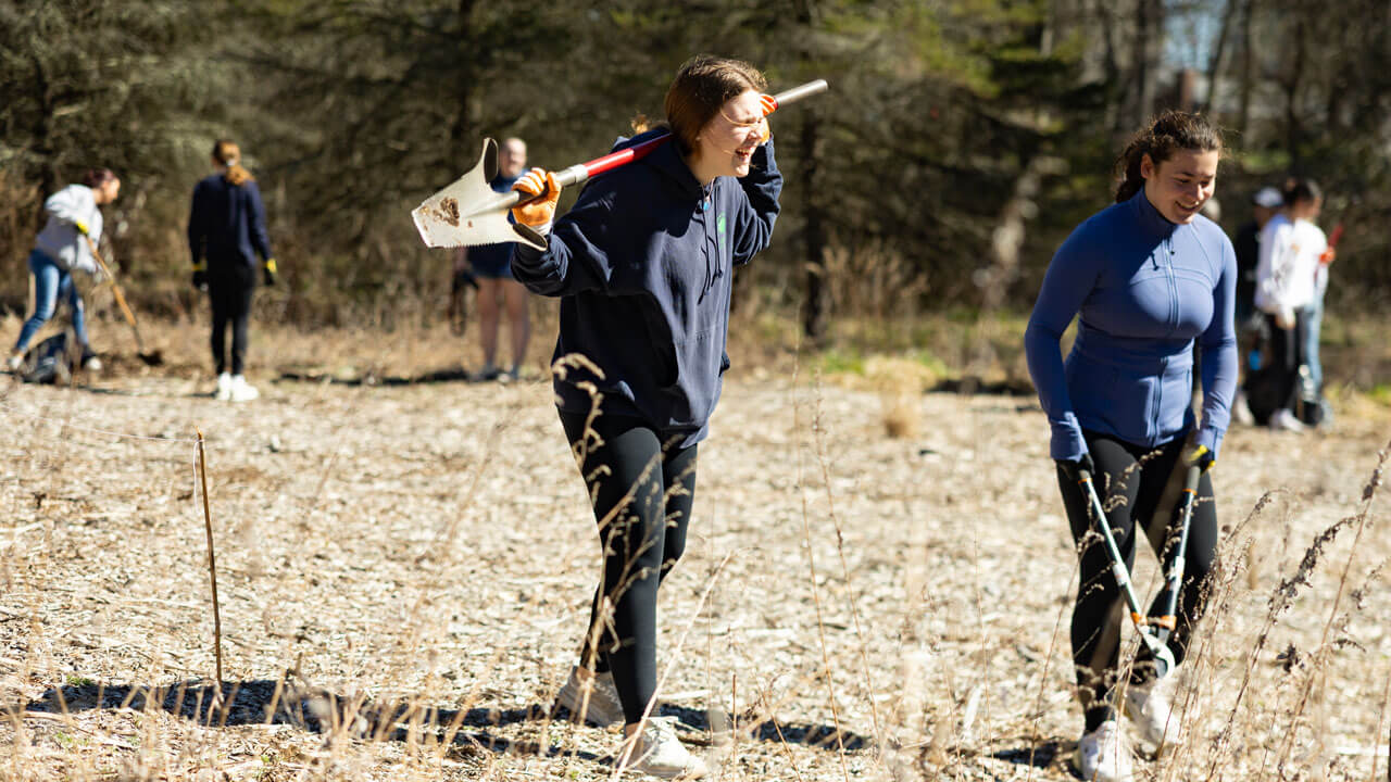 Students collaborating to support community initiatives at Big Event 2026