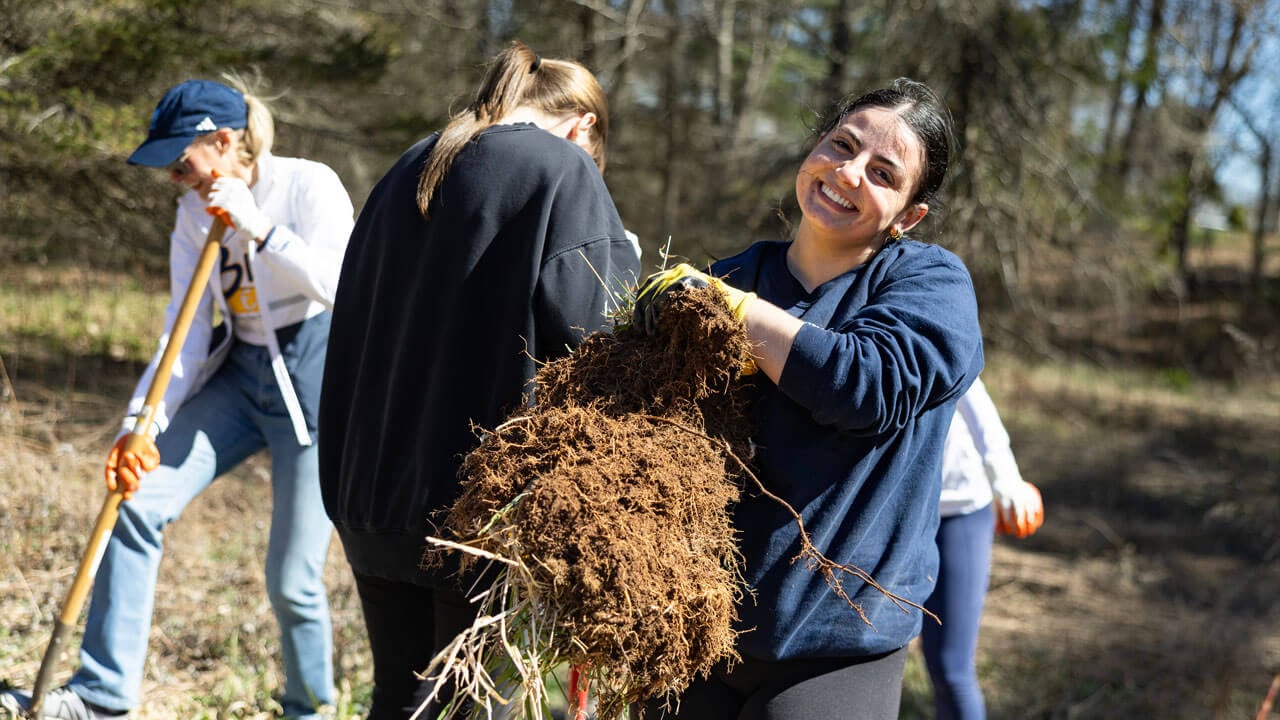 Students dedicating their time to community work at Big Event 2026