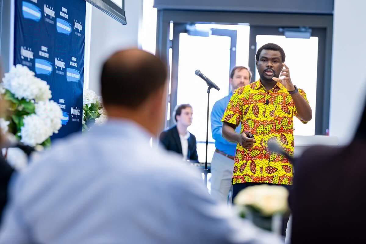 Student pitches to judges