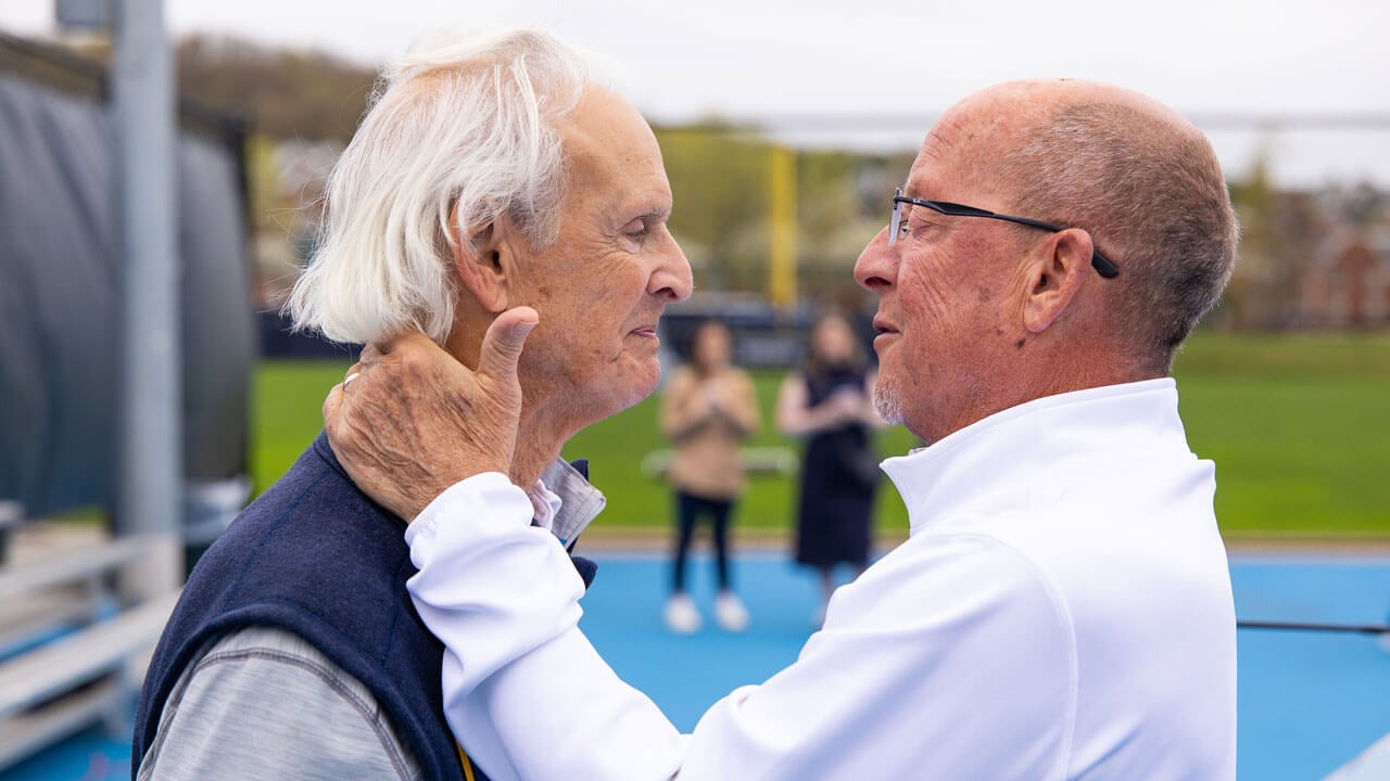 Peter Liberti celebrating
