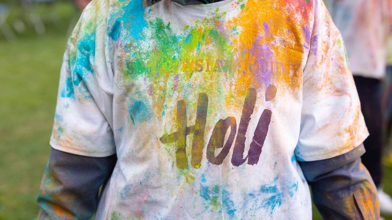 Close up of Holi T-shirt