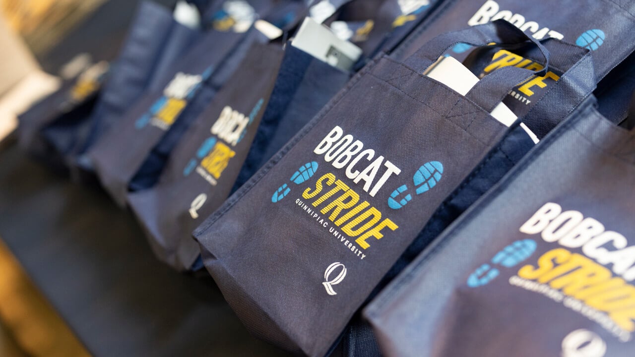 A close up of the Bobcat Stride branded bags