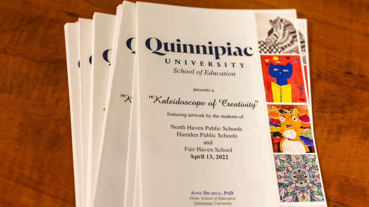 Close up of the 10th annual Kaleidoscope of Creativity program book