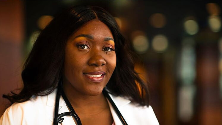 Sotonye Douglas, a third-year medical student at the Frank H. Netter MD School of Medicine at Quinnipiac University