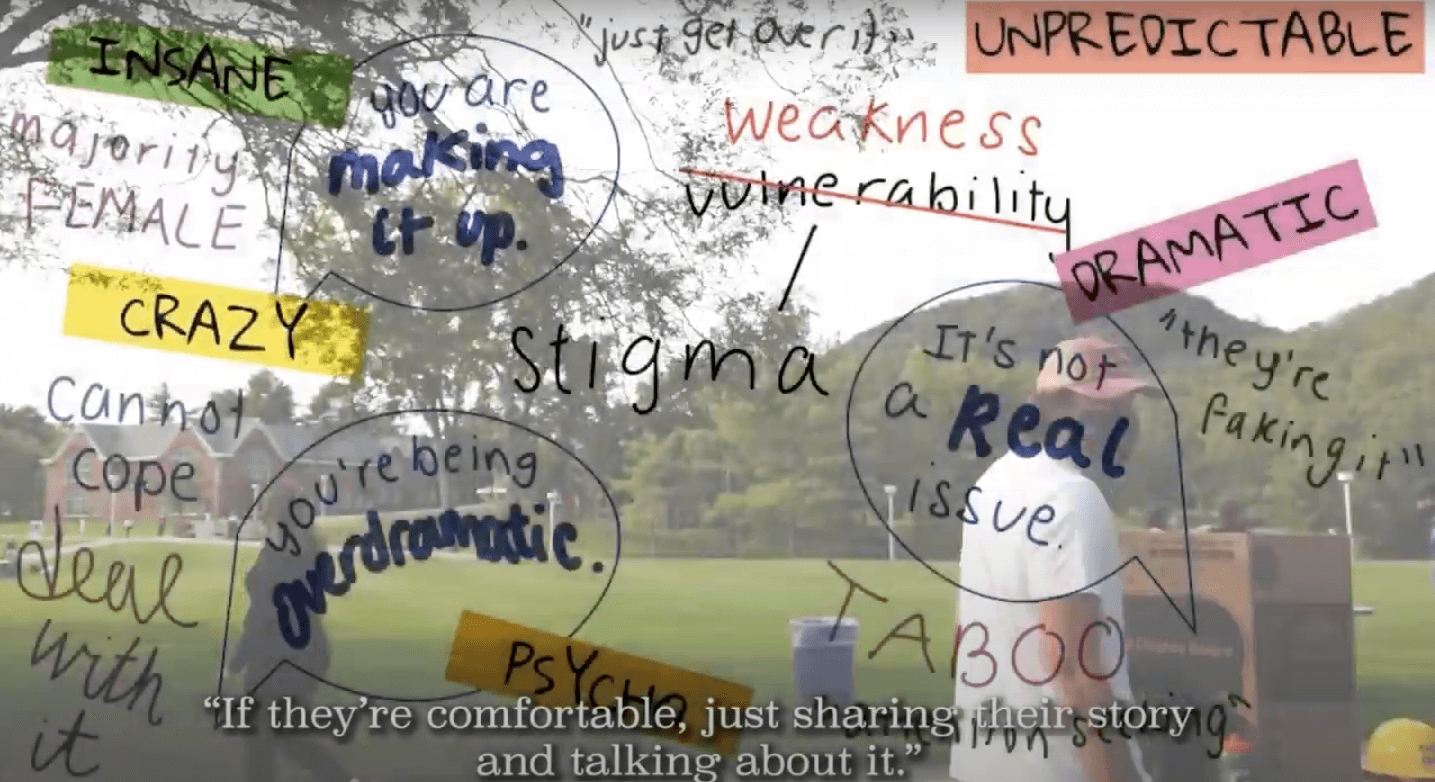 Screenshot from mental health video