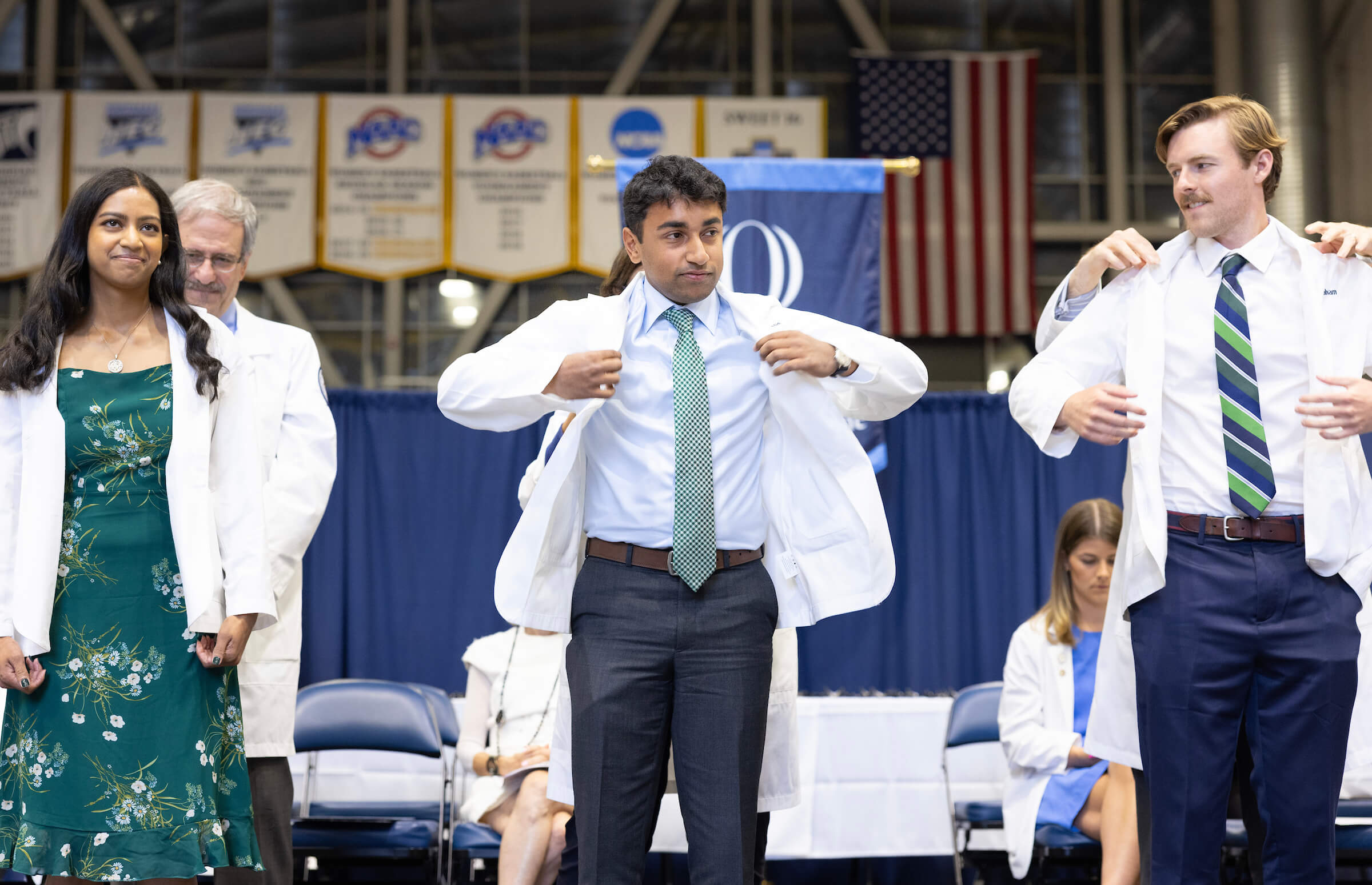 Students proud to receive their white coat