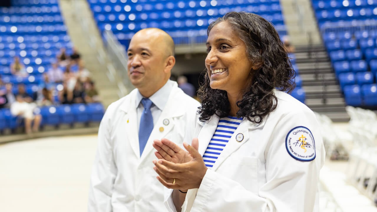 People standing and smiling