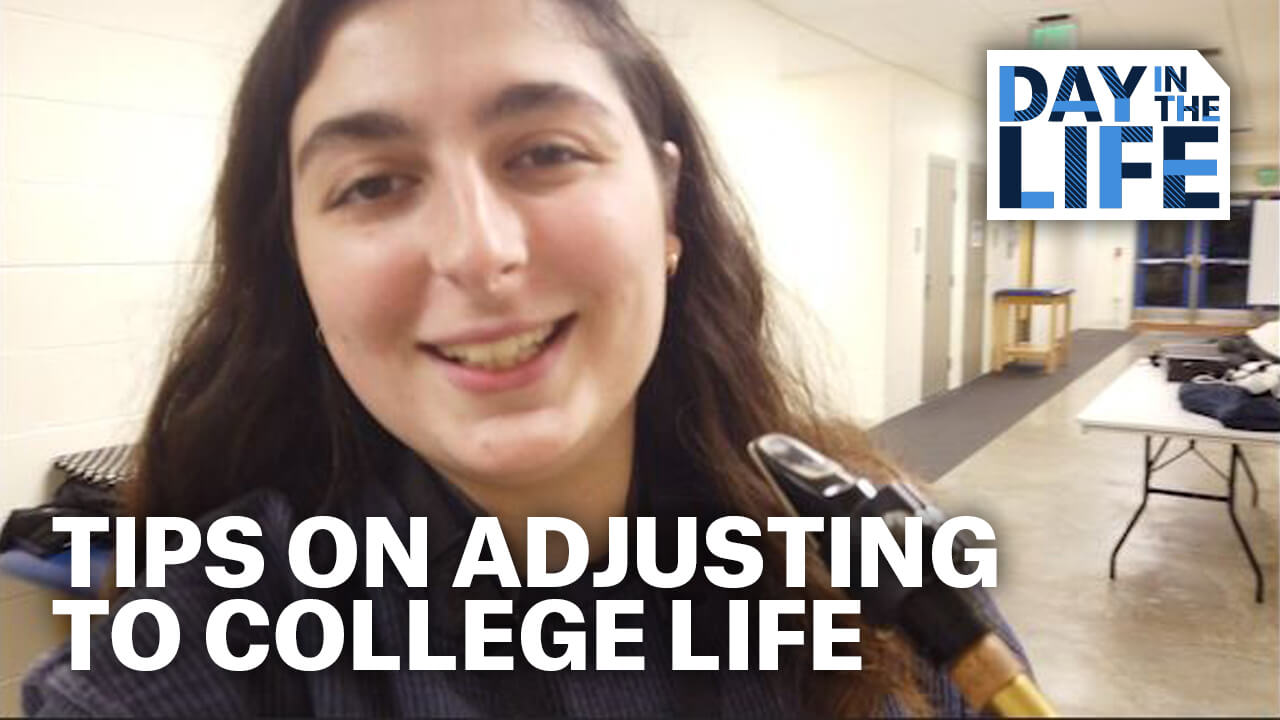 Day in the life: Tips to adjusting to college life video