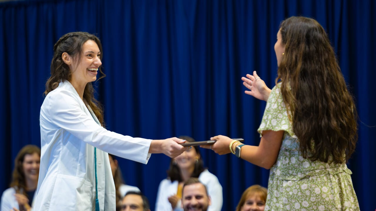 Student receives an award