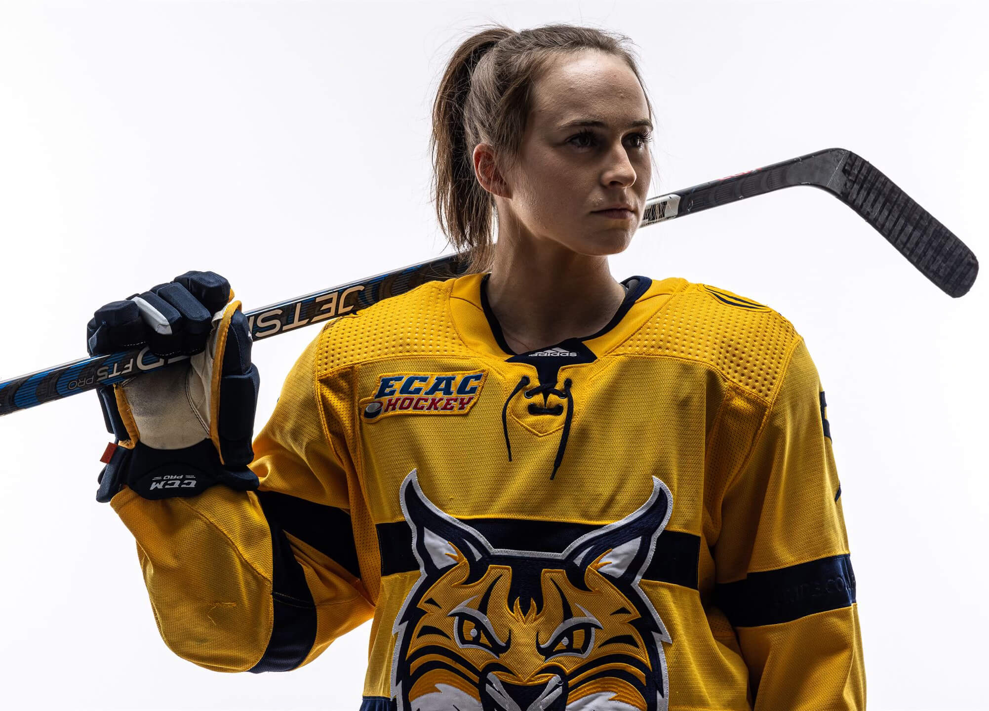 Women's hockey team member Kate Reilly poses for the camera