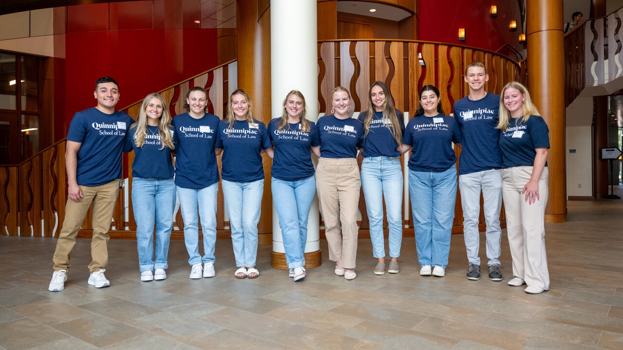 People pose for a photo