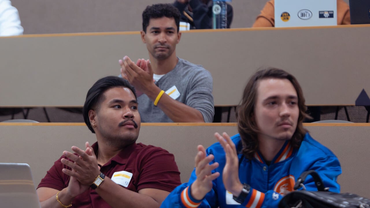 Graduate students attend orientation.