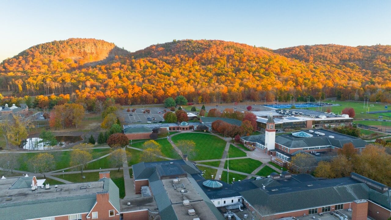 Drone shot of the Quad