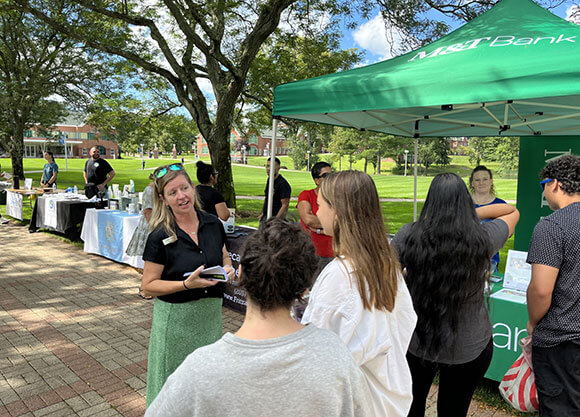 The School of Business showcasing local businesses to students on the Mount Carmel Campus