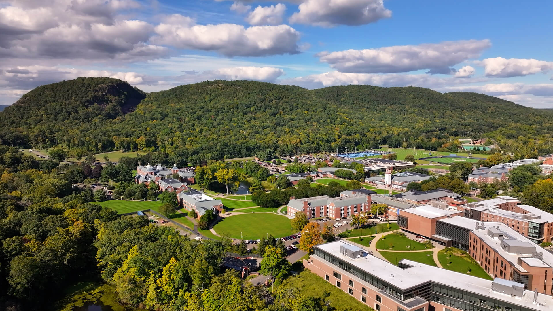 Scenes of Quinnipiac during the fall season