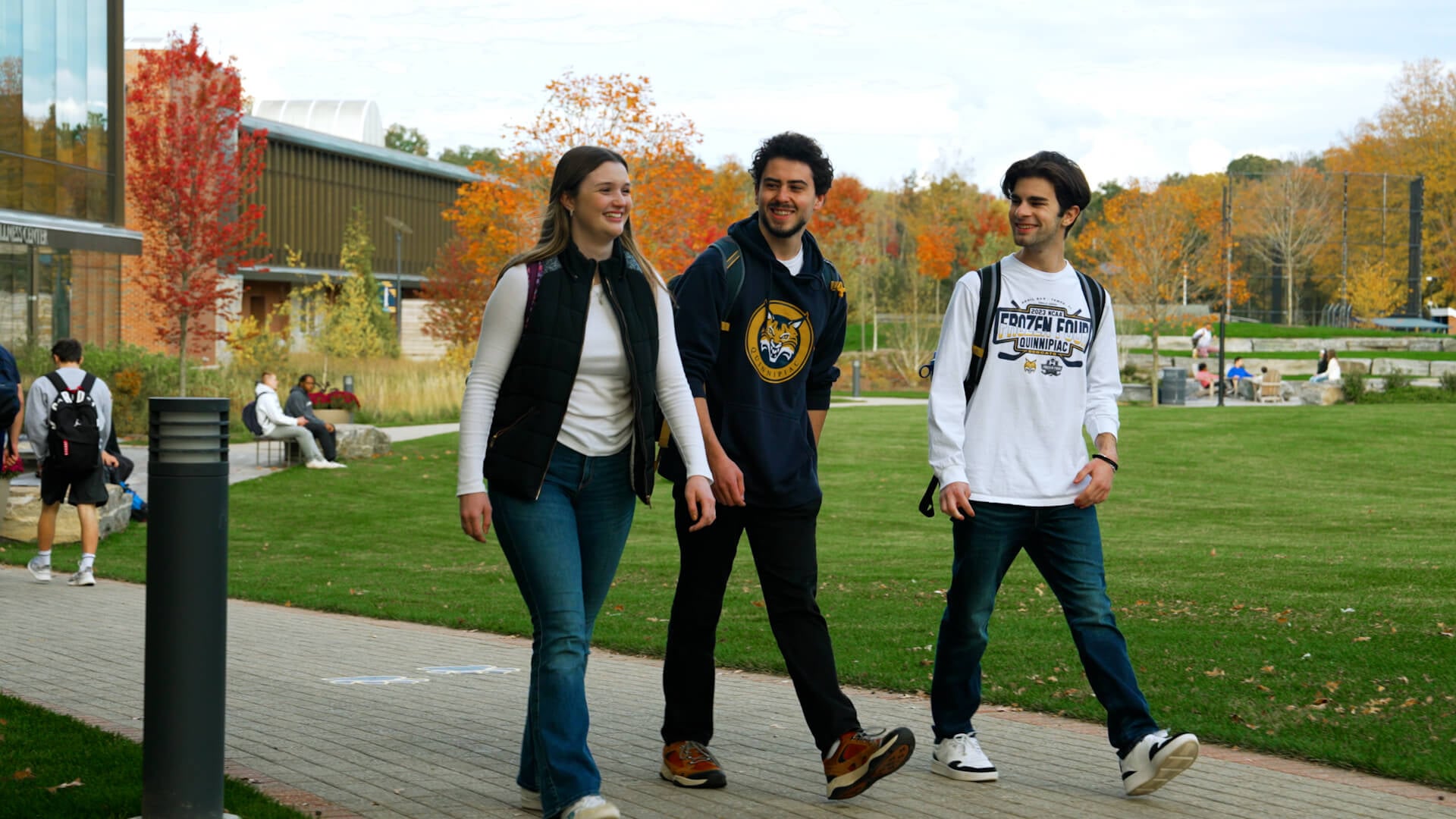 Scenes of Quinnipiac during the fall season