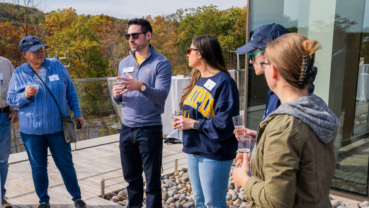 Couples talking amongst each other