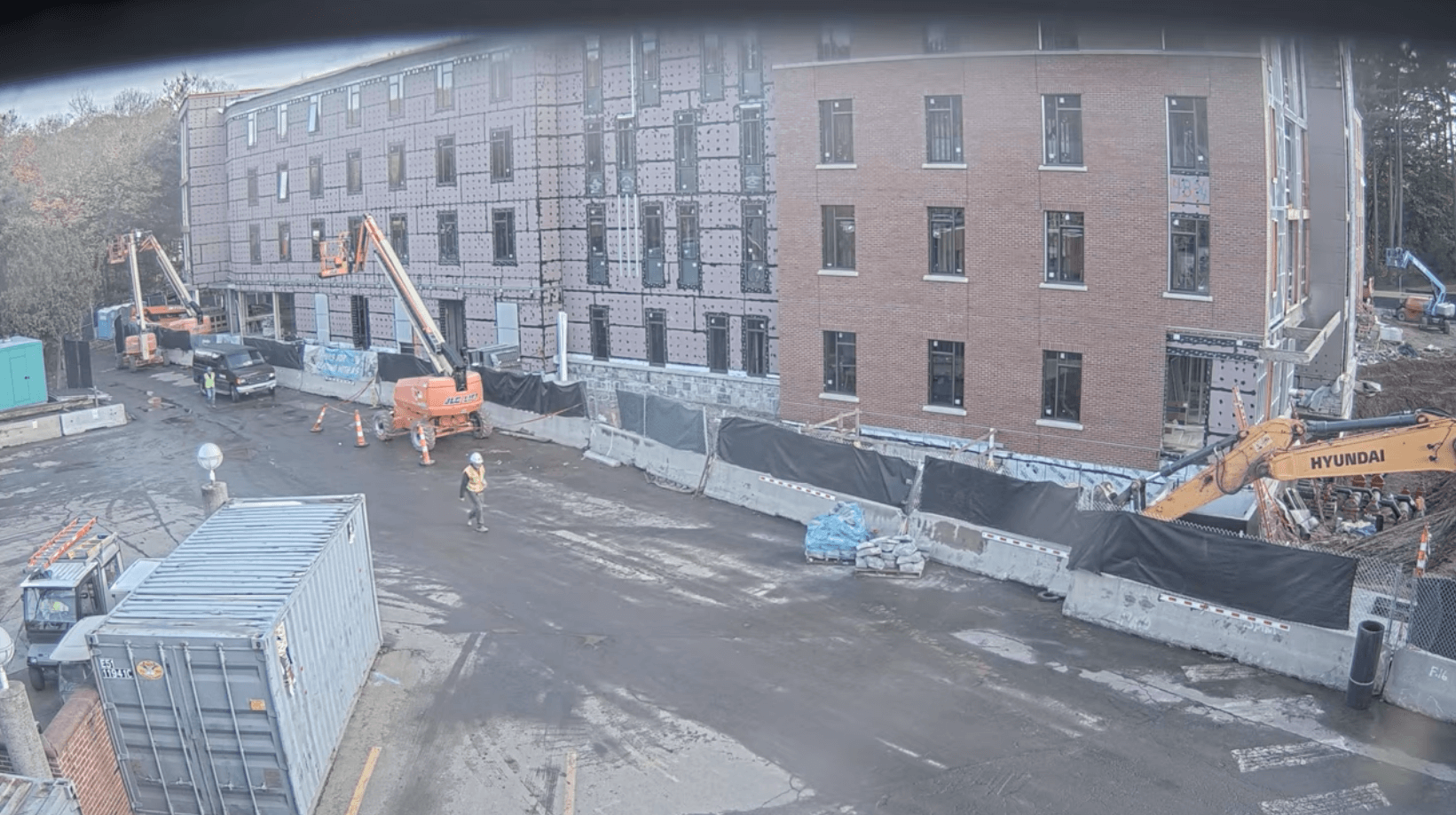 Live view video of construction of South Quad video