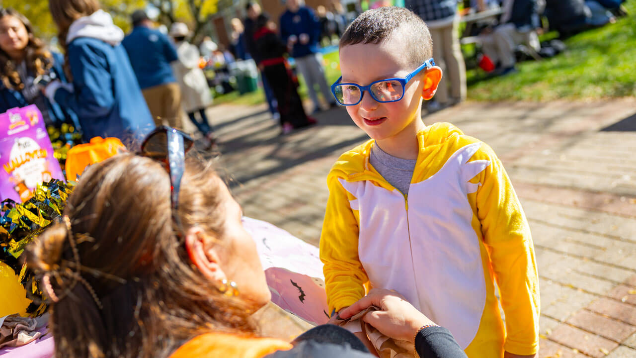 Child dressed up in a halloween costume