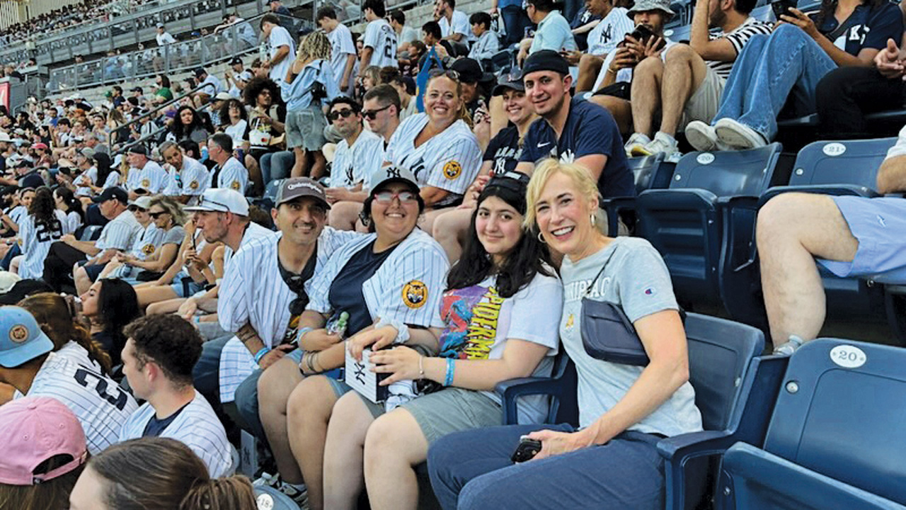 President Marie Hardin joins Bobcats at the July 11, 2025 Yankees game