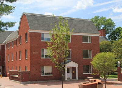 Front and side view of Irma Tator residence hall