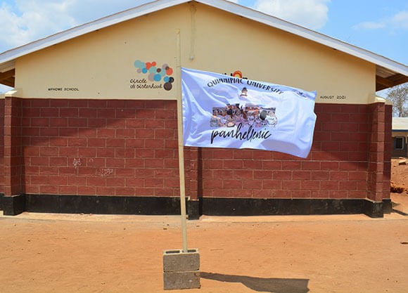 Photo of a newly built school in Southeastern Africa