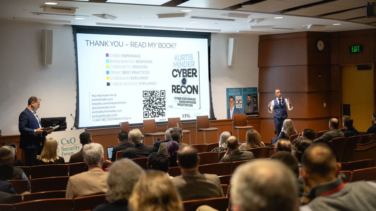 Presenter speaks on stage