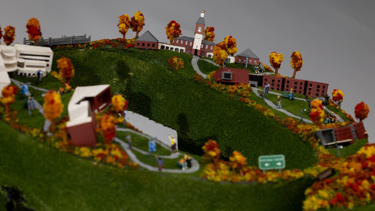 Close up of Quinnipiac Q model